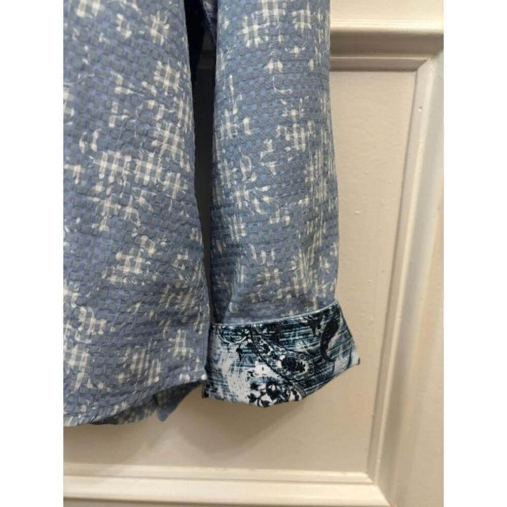 ROBERT GRAHAM Shirt 3XL Classic Fit Button Blue Unique Print NWT - Picture 9 of 11